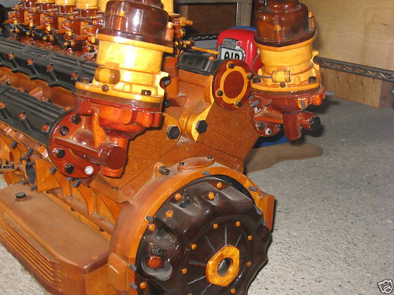 Illustration for article titled Amazing Hand-Built Wooden Ferrari Engine On eBay